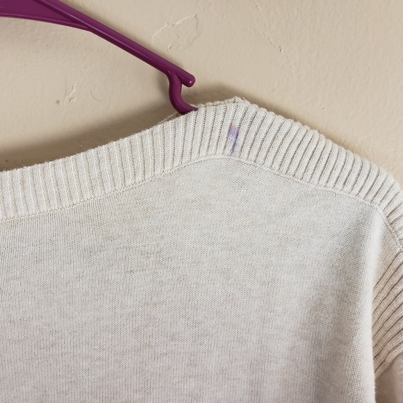 Jeanne Pierre Oversized Sweater Sz M Cream F10 - Picture 5 of 7